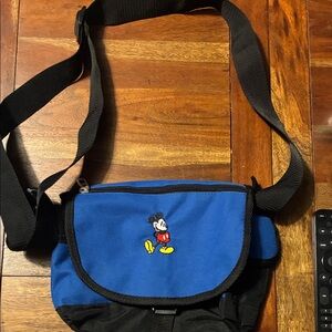 Disney Mickey Mouse Blue and Black Messenger Bag